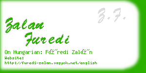 zalan furedi business card